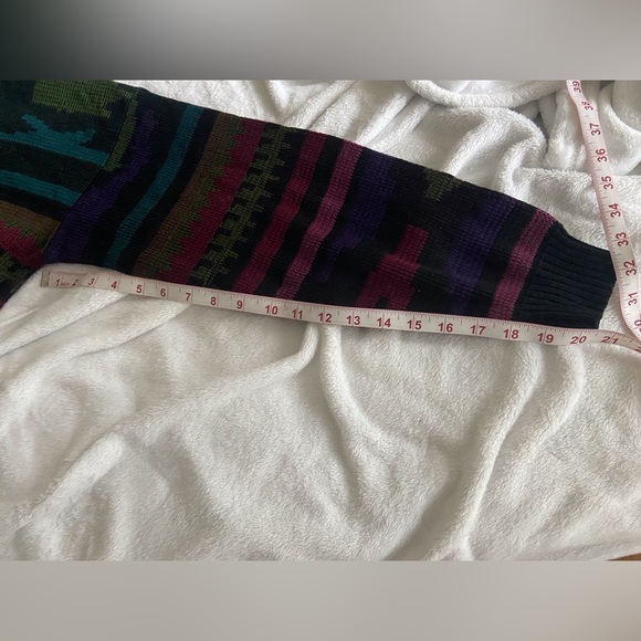 90s Colourful Jacquard Knit Jumper (M) - Picture 9 of 10